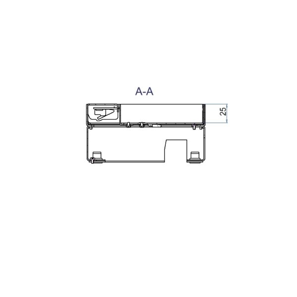 Produktbild UBD 167 251  -  Unterflur-Bodendose UBD 160 small inkl. Deckel mit Kante, geschlossen, 25mm Vertiefung und 1 Schnurauslass